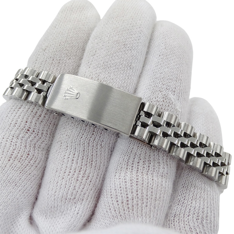 勞力士蠔式恆動日曆型79240，A系列，女士自動腕錶，不鏽鋼，銀/黑色，拋光-4