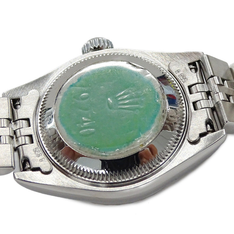 勞力士蠔式恆動日曆型79240，A系列，女士自動腕錶，不鏽鋼，銀/黑色，拋光-6