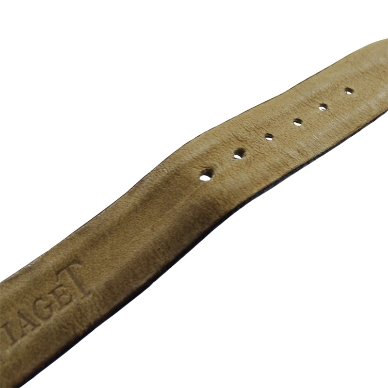 伯爵 Gubenaa 男士腕錶，4 顆鑽石，手動上鍊，750 黃金皮錶帶，90659，圓形，已翻新拋光-5