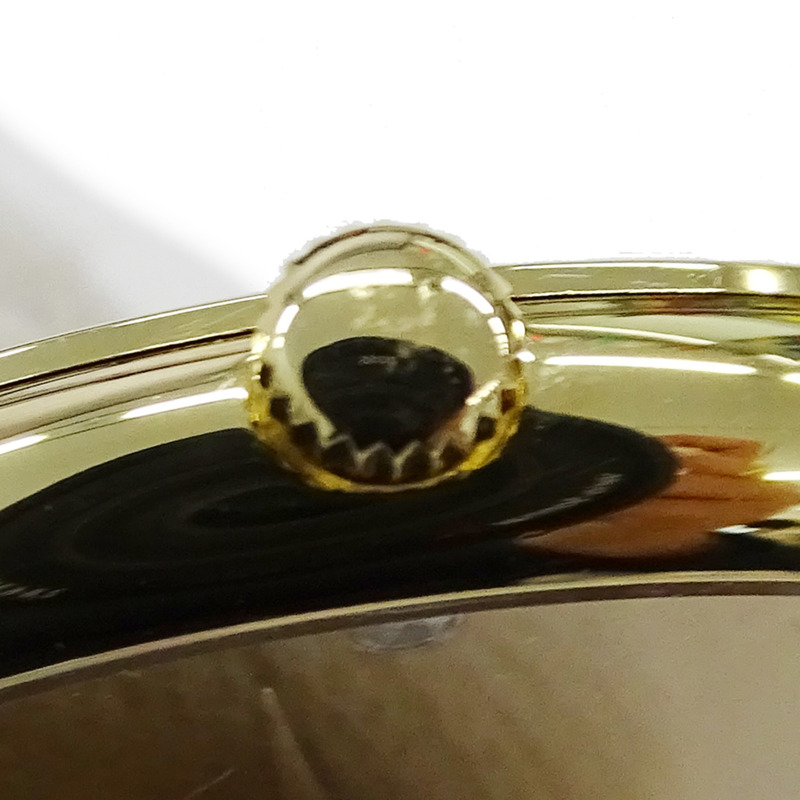 伯爵 Gubenaa 男士腕錶，4 顆鑽石，手動上鍊，750 黃金皮錶帶，90659，圓形，已翻新拋光-6