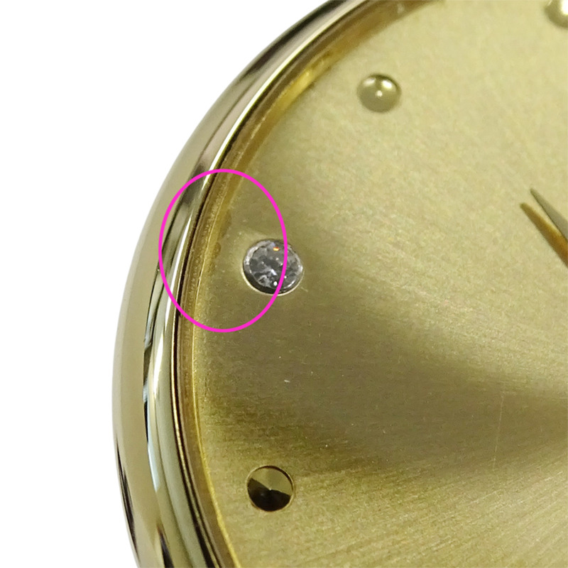 伯爵 Gubenaa 男士腕錶，4 顆鑽石，手動上鍊，750 黃金皮錶帶，90659，圓形，已翻新拋光-8