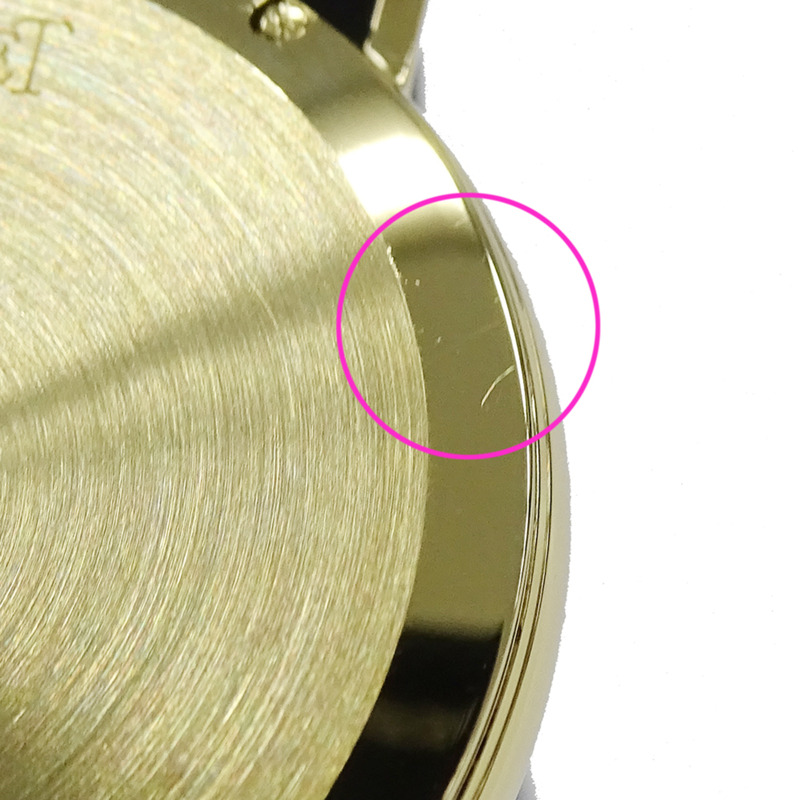 伯爵 Gubenaa 男士腕錶，4 顆鑽石，手動上鍊，750 黃金皮錶帶，90659，圓形，已翻新拋光-12