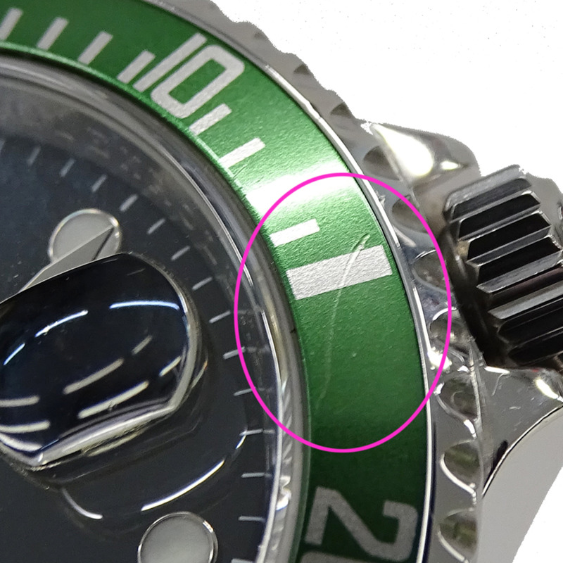 勞力士潛航者日曆型 16610LV G字頭男士自動腕錶，不鏽鋼錶殼，綠色錶盤，拋光處理-11