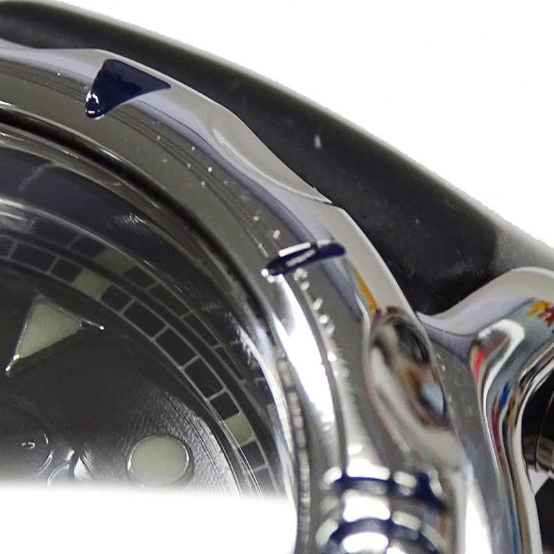 蕭邦 Happy Sport Fish 男士腕錶,鑲鑽,日期顯示,石英機芯,QZ 不銹鋼錶殼,橡膠錶帶,型號 28/8347,銀/黑色,拋光-9