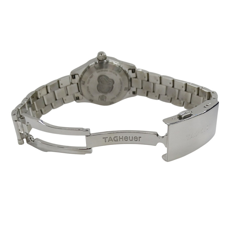 TAG Heuer Aquaracer WAF1415 BA0824 女士腕錶，貝殼錶殼，10 顆鑽石，日期顯示，石英機芯，不鏽鋼錶殼，銀色，拋光-3