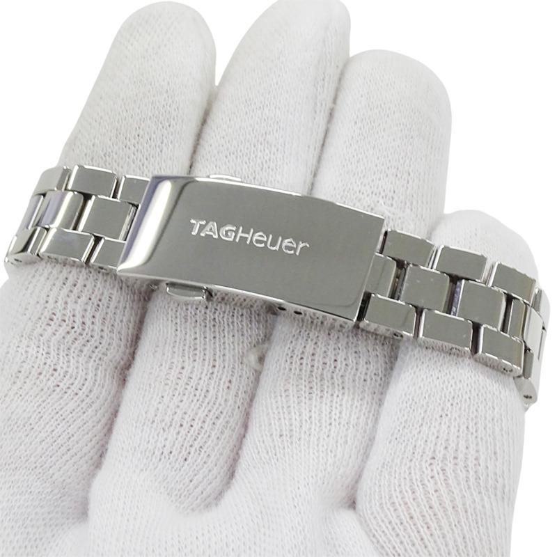 TAG Heuer Aquaracer WAF1415 BA0824 女士腕錶，貝殼錶殼，10 顆鑽石，日期顯示，石英機芯，不鏽鋼錶殼，銀色，拋光-4