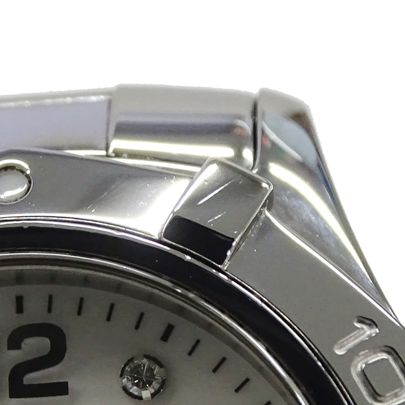 TAG Heuer Aquaracer WAF1415 BA0824 女士腕錶，貝殼錶殼，10 顆鑽石，日期顯示，石英機芯，不鏽鋼錶殼，銀色，拋光-9