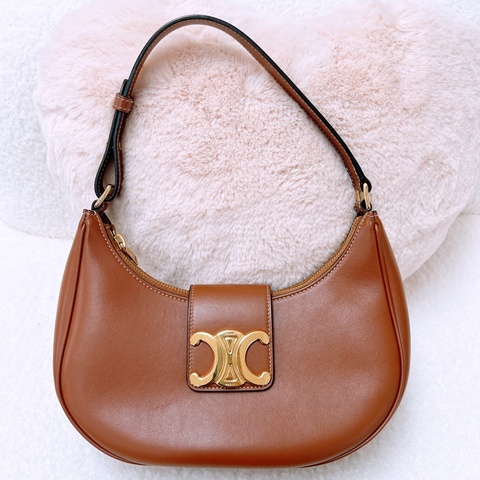 Celine ava triomphe 棕色凱旋門腋下包