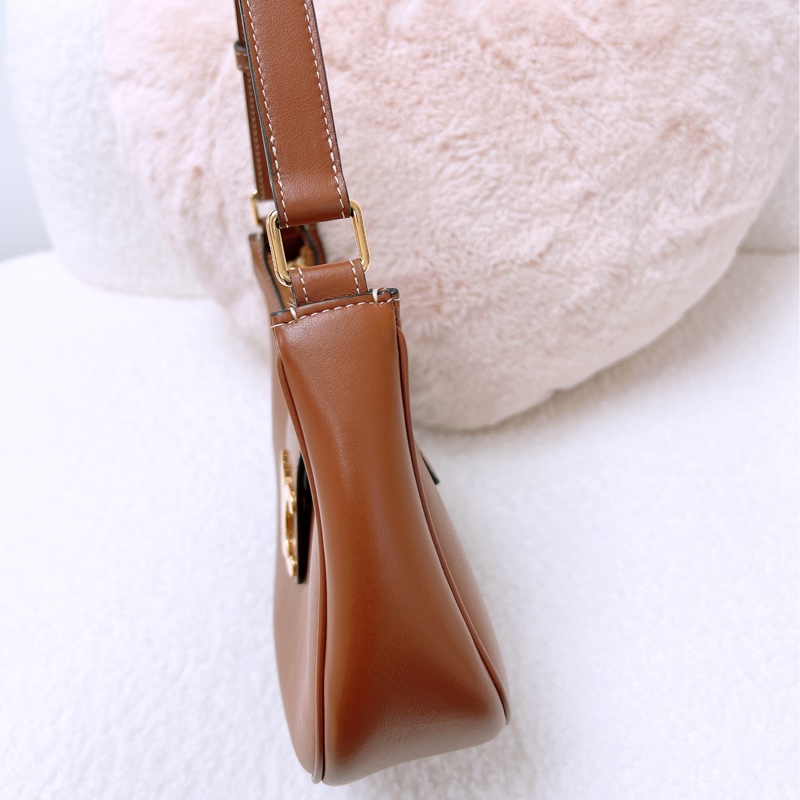 Celine ava triomphe 棕色凱旋門腋下包-4