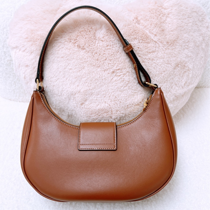 Celine ava triomphe 棕色凱旋門腋下包-5