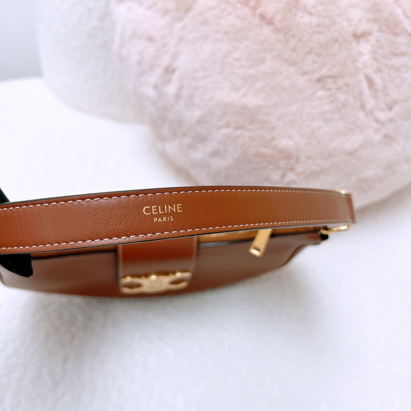 Celine ava triomphe 棕色凱旋門腋下包-9