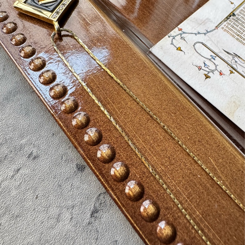 Givenchy G logo 鍍金 皓石 黑琺瑯 項鏈 頸鏈-16