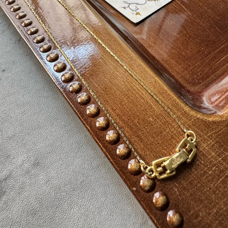 Givenchy G logo 鍍金 皓石 黑琺瑯 項鏈 頸鏈-17