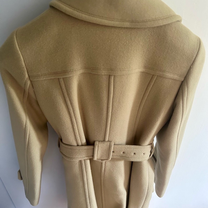 Burberry Blue label crestbridge 卡其色羊毛大衣-1