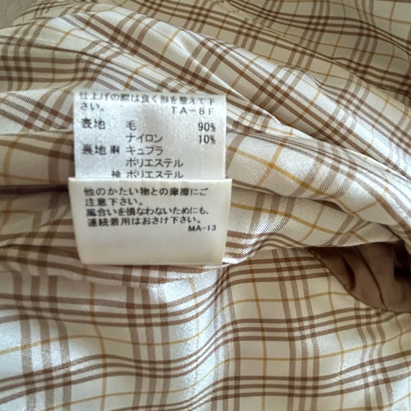 Burberry Blue label crestbridge 卡其色羊毛大衣-6