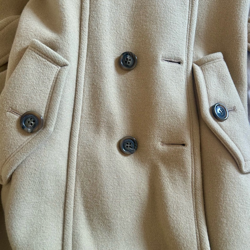 Burberry Blue label crestbridge 卡其色羊毛大衣-9