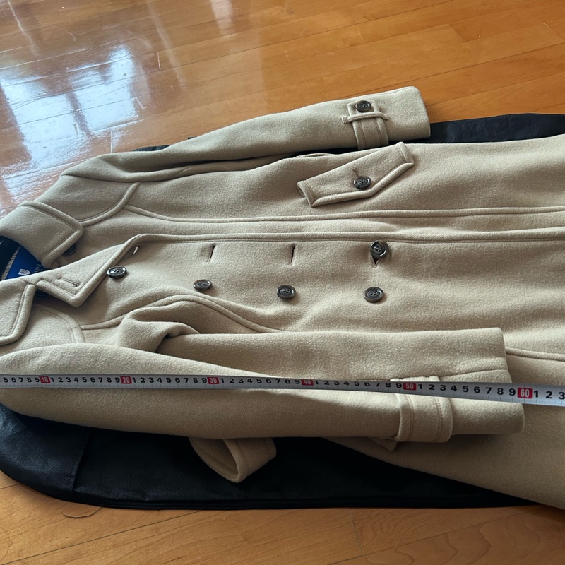 Burberry Blue label crestbridge 卡其色羊毛大衣-15