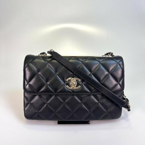 CHANEL TRENDY肩背包 羊皮黑 晶片款