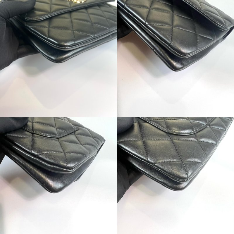 CHANEL TRENDY肩背包 羊皮黑 晶片款-9