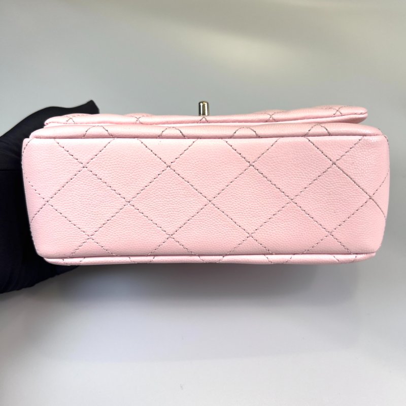 CHANEL HANDLE提把CF季節款20CM 荔枝粉 AS5554/晶片款-4