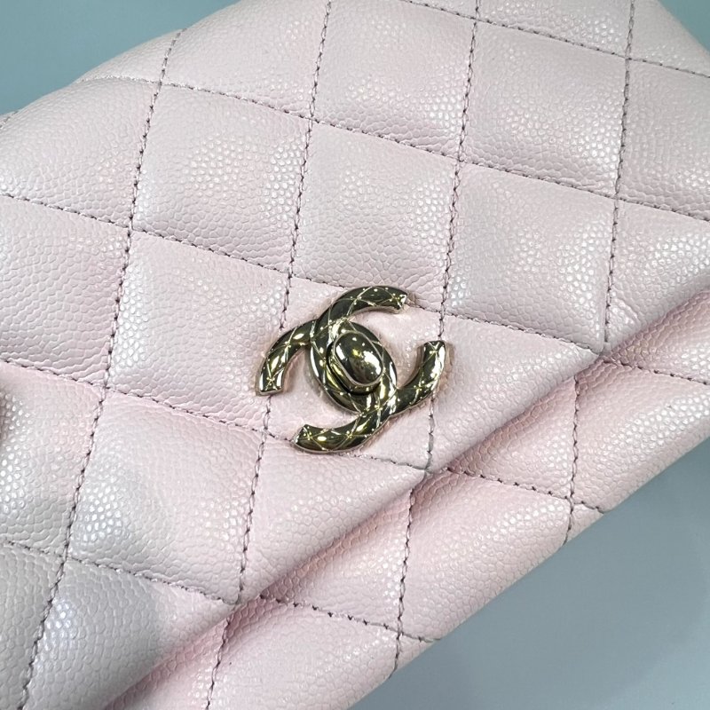 CHANEL HANDLE提把CF季節款20CM 荔枝粉 AS5554/晶片款-8