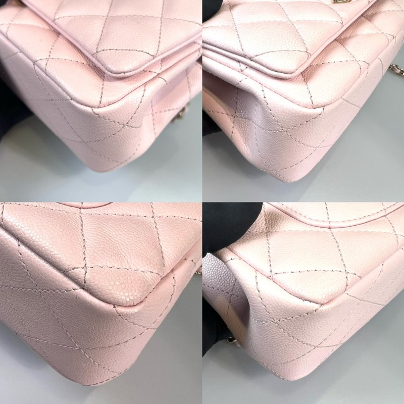 CHANEL HANDLE提把CF季節款20CM 荔枝粉 AS5554/晶片款-10