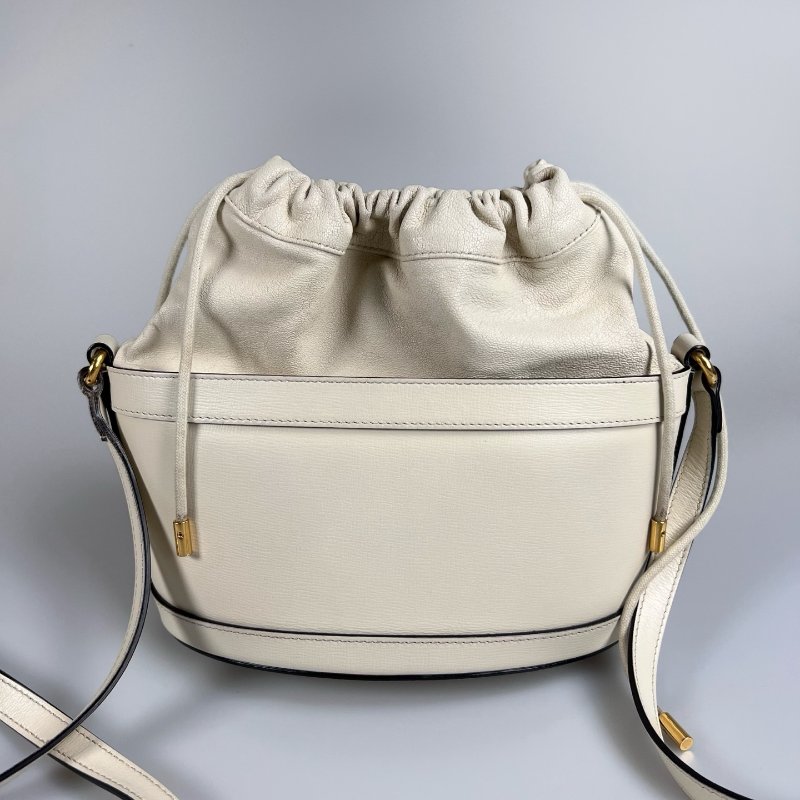 GUCCI 白色1955抽繩水桶包-1