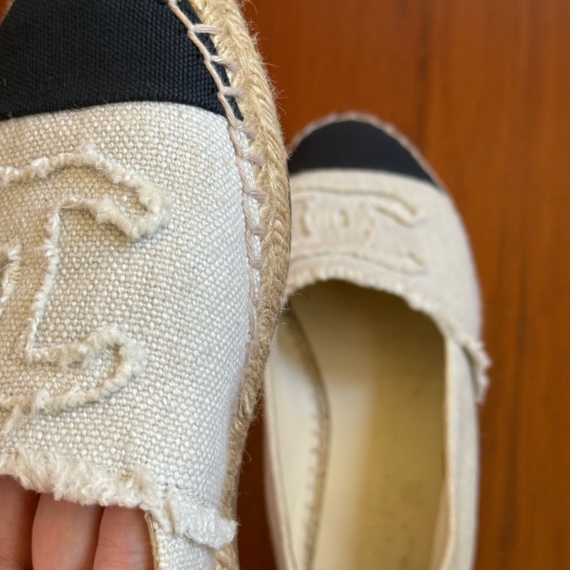 Chanel 二手白色丹寧布鉛筆鞋 尺寸：37-46