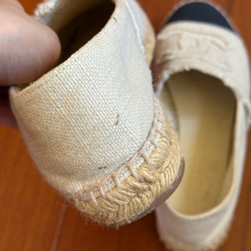 Chanel 二手白色丹寧布鉛筆鞋 尺寸：37-49