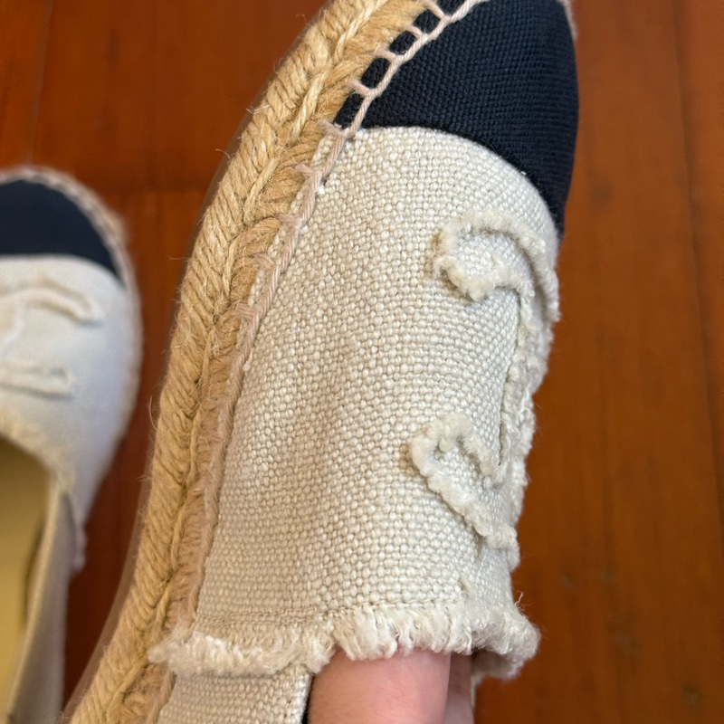 Chanel 二手白色丹寧布鉛筆鞋 尺寸：37-52