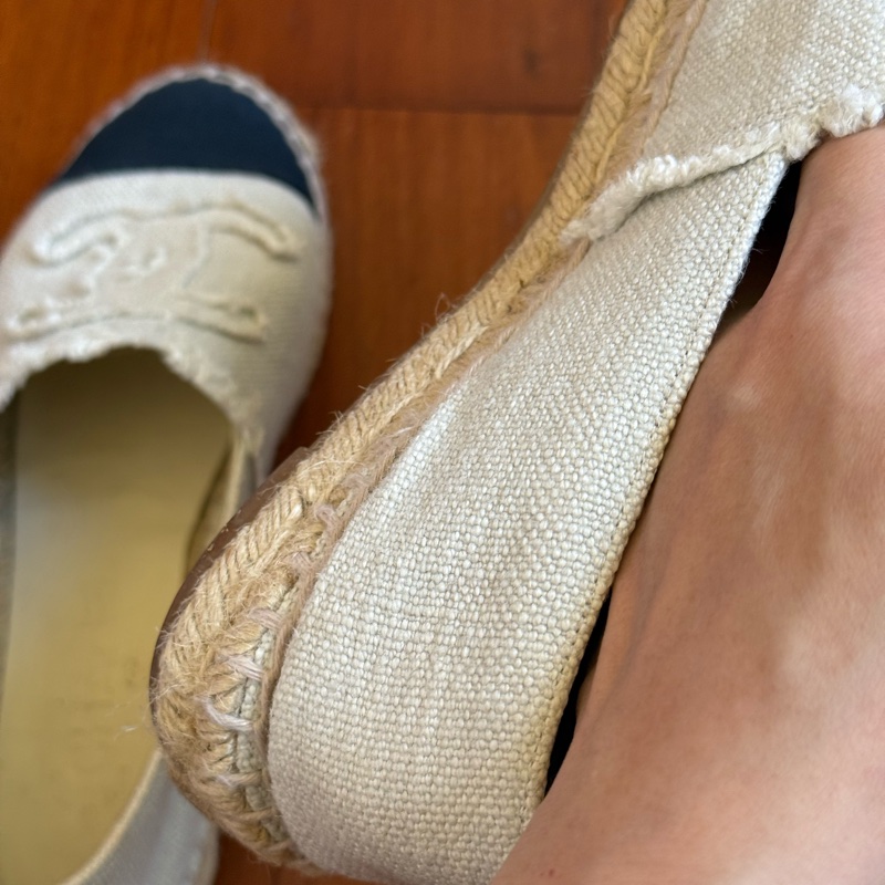 Chanel 二手白色丹寧布鉛筆鞋 尺寸：37-55