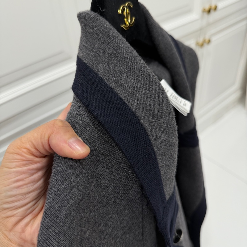 CHANEL 香奈兒 深灰色 長上衣 罩衫 長版 針織外套 針織上衣 毛衣 外套-3