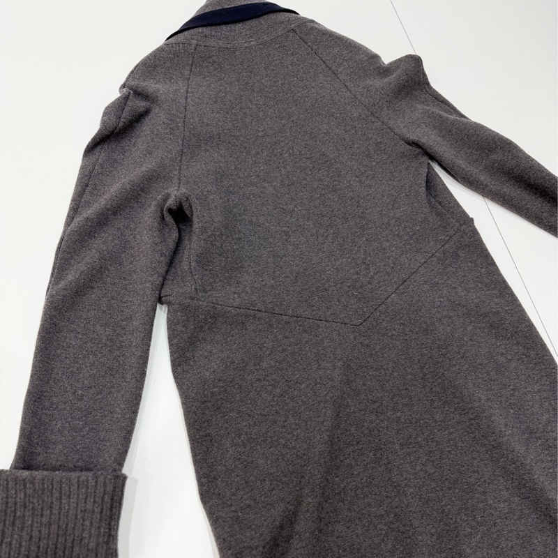 CHANEL 香奈兒 深灰色 長上衣 罩衫 長版 針織外套 針織上衣 毛衣 外套-12
