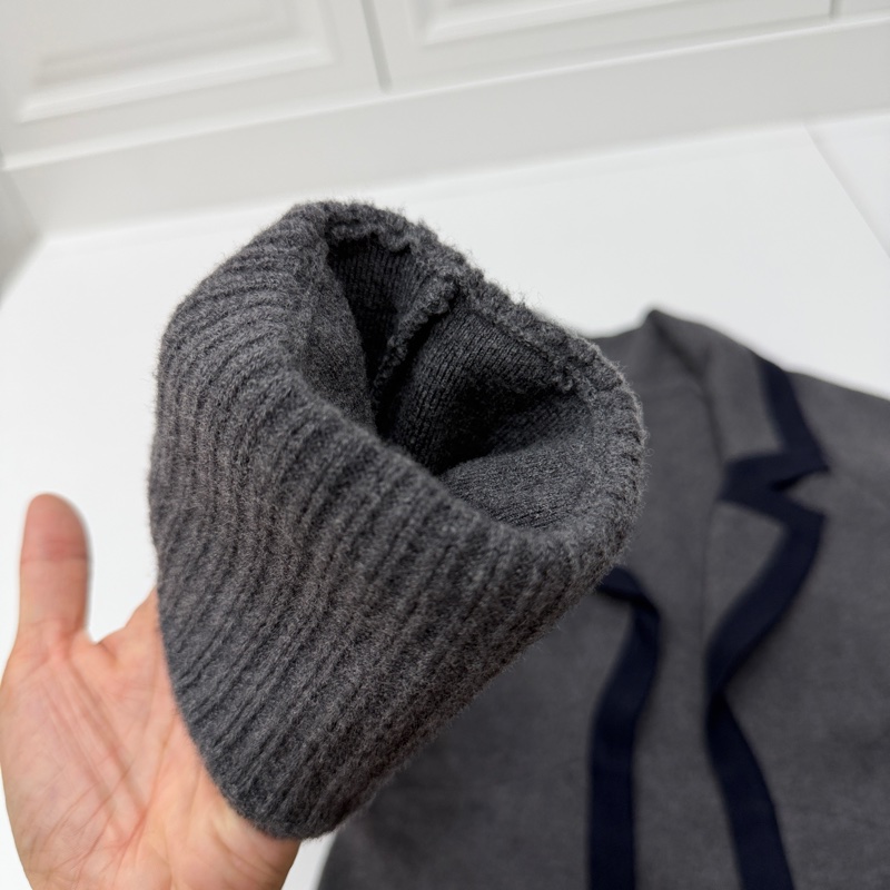 CHANEL 香奈兒 深灰色 長上衣 罩衫 長版 針織外套 針織上衣 毛衣 外套-13