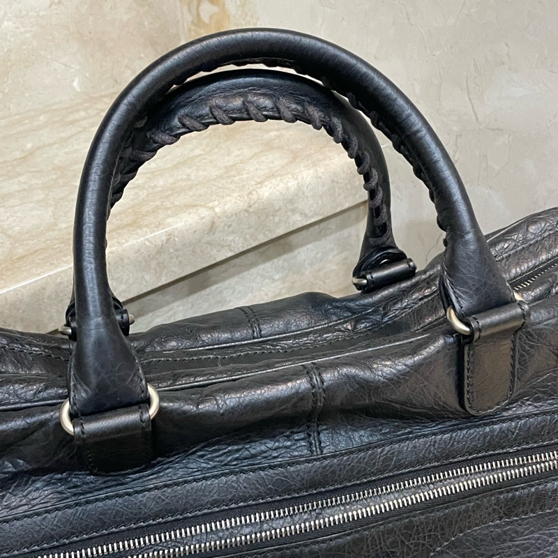 ▪️富貴選物FUGUEI▪️Balenciaga 黑銀機車包手提公事包-1