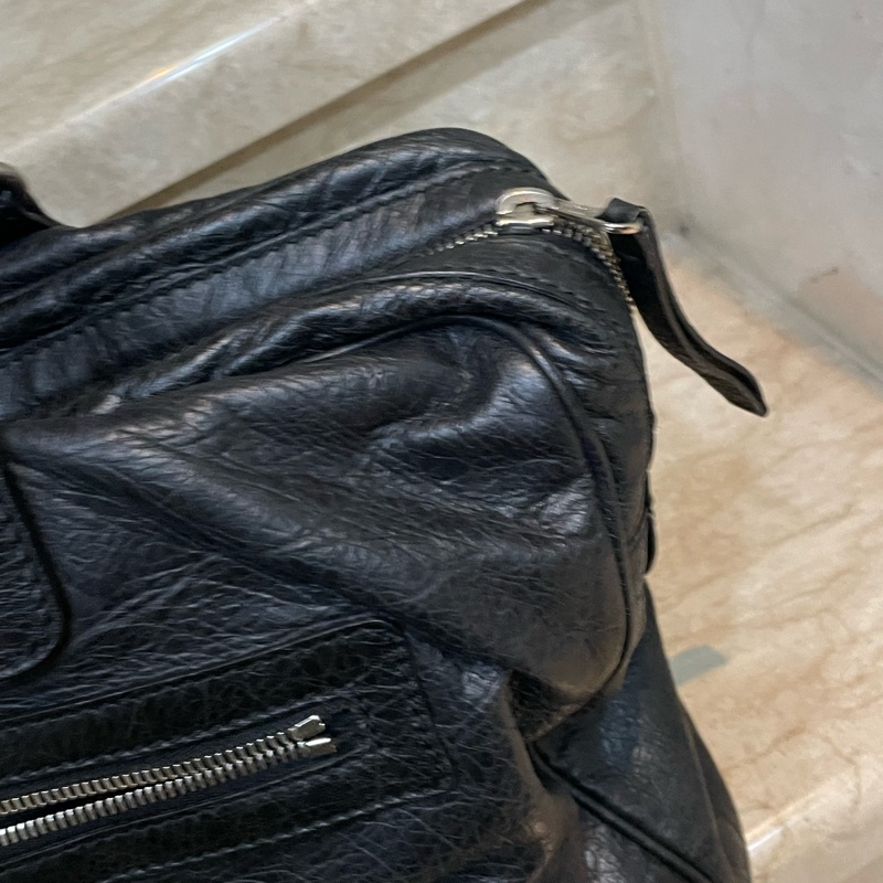 ▪️富貴選物FUGUEI▪️Balenciaga 黑銀機車包手提公事包-3