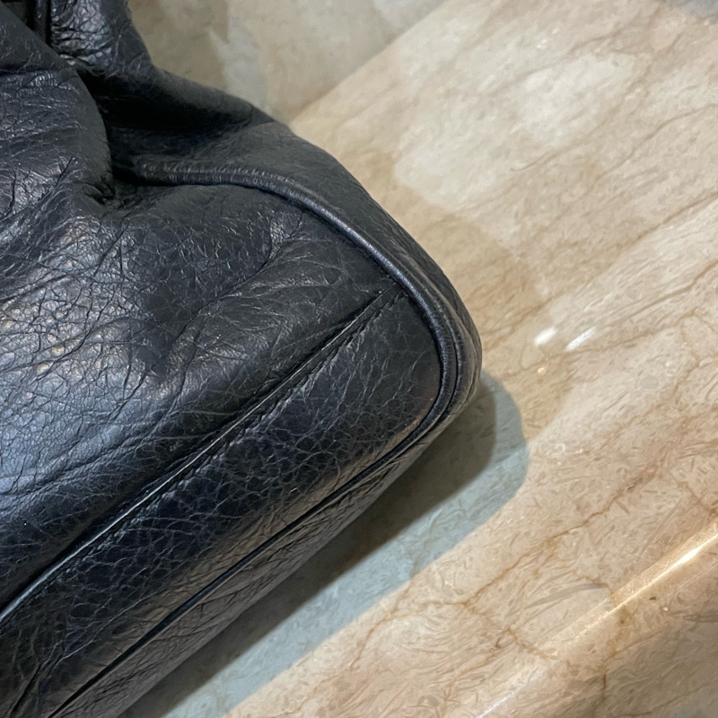 ▪️富貴選物FUGUEI▪️Balenciaga 黑銀機車包手提公事包-4