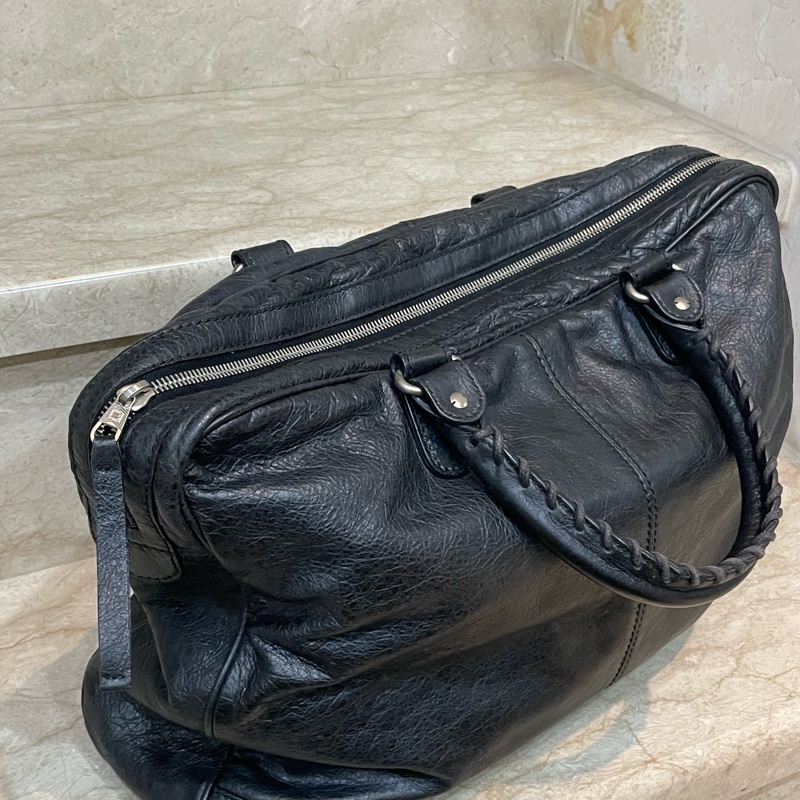 ▪️富貴選物FUGUEI▪️Balenciaga 黑銀機車包手提公事包-11