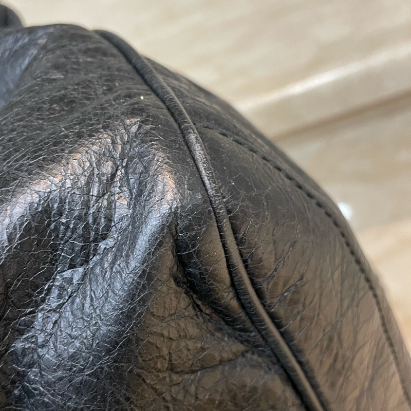 ▪️富貴選物FUGUEI▪️Balenciaga 黑銀機車包手提公事包-13