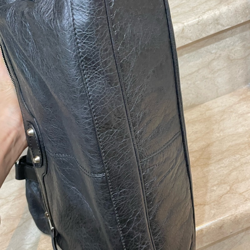 ▪️富貴選物FUGUEI▪️Balenciaga 黑銀機車包手提公事包-17