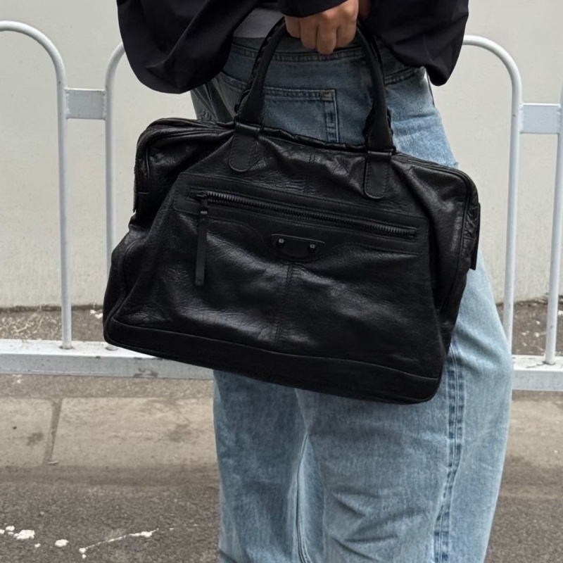 ▪️富貴選物FUGUEI▪️Balenciaga 黑銀機車包手提公事包-19