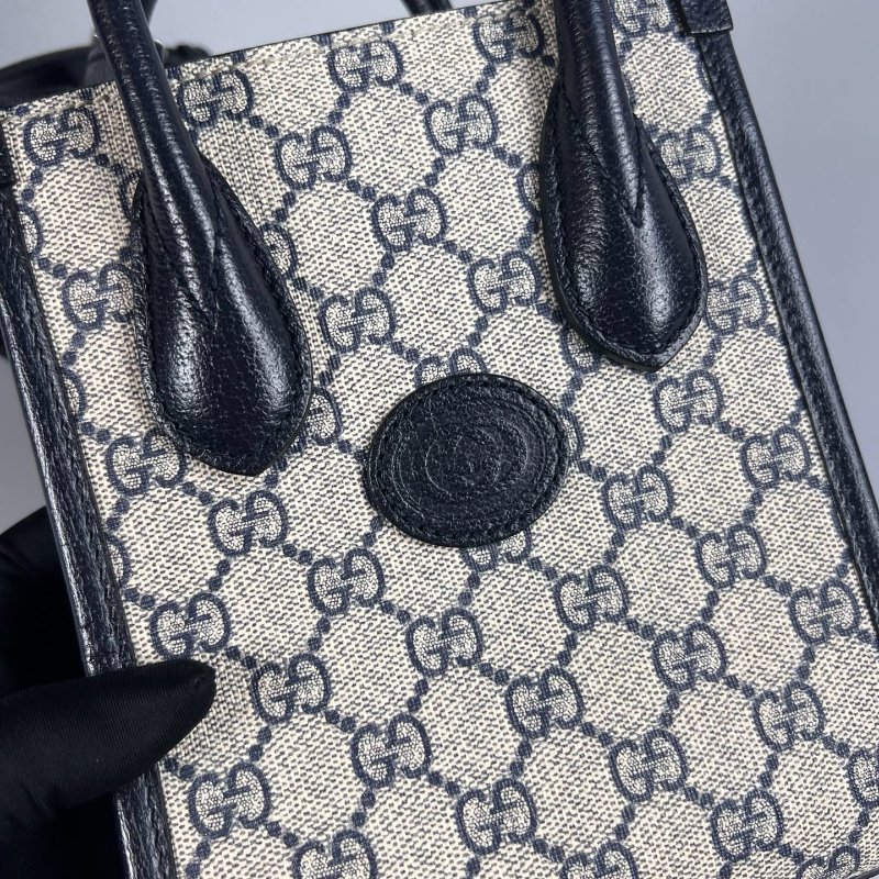 GUCCI 671628 藍老花手提包-6