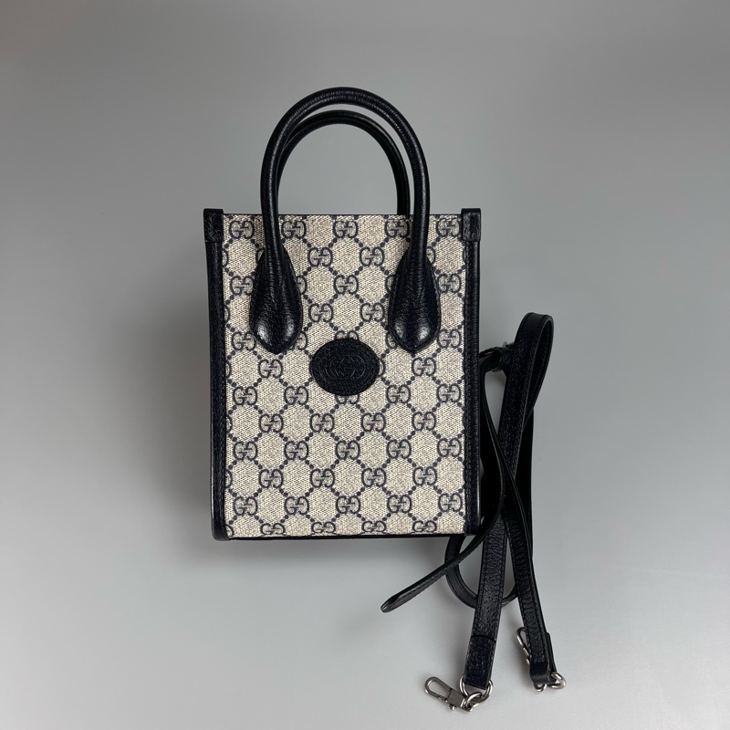 GUCCI 671628 藍老花手提包-0