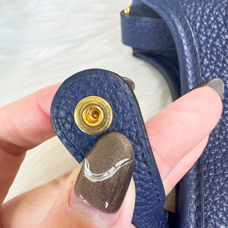 Hermes Mini Evelyne M3水墨藍TC皮斜背包-8