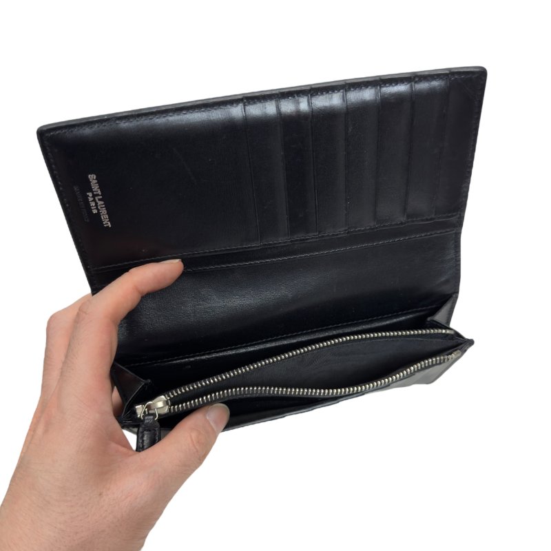 SAINT LAURENT YSL Cassandre Continental 長銀包-17