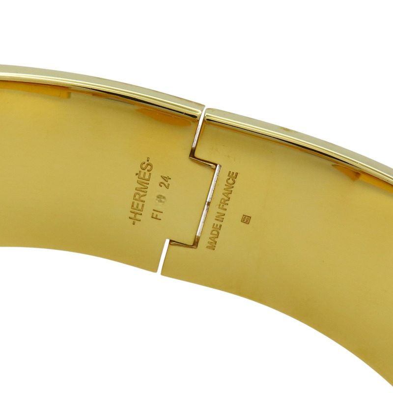 粉色琺瑯 金色鍍金 Clic Clac H 手環【HERMES 愛馬仕】-6