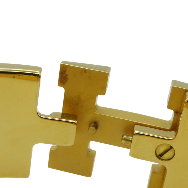 粉色琺瑯 金色鍍金 Clic Clac H 手環【HERMES 愛馬仕】-9