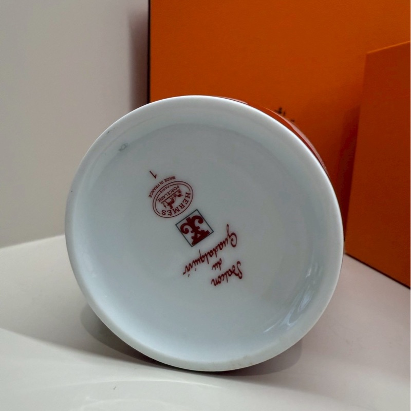 HERMES 紅白馬克杯-6