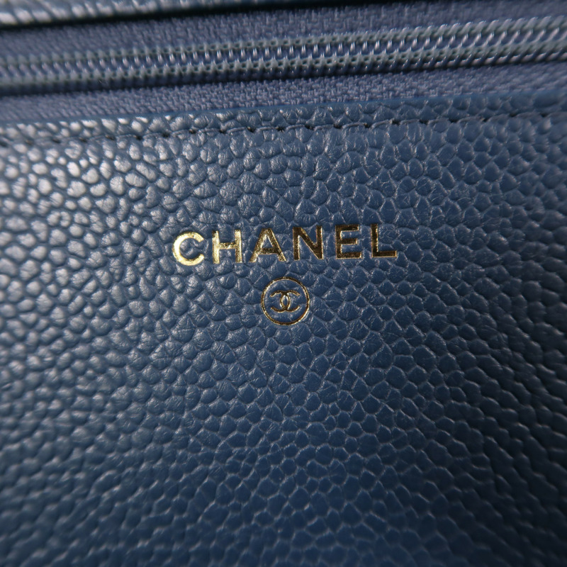 CHANEL 牛皮皮革Boy Wallet On Chain金扣鏈帶肩背袋-5