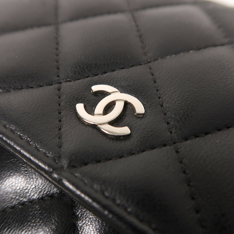 CHANEL 羊皮皮革WOC Wallet On Chain銀扣鏈帶肩背袋-8